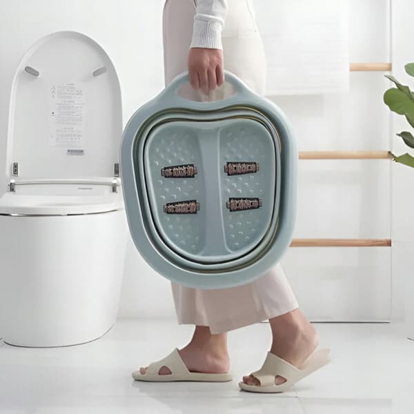 Bærbar Sammenklappelig Fodmassager Med Spa Og Ruller