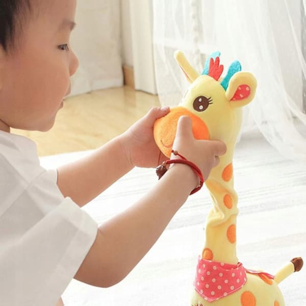 Interaktiv Plysch Giraff Sjungande Dansande För Barn Ljud Led