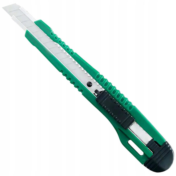 Professionell Tapetkniv Med Segmentblad 9 Mm Grön - 1 Stycke