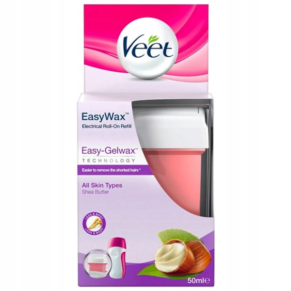 Veet Easywax Roll-On Refill 50 Ml Med Sheasmør - Elektrisk Epilatorpåfylling