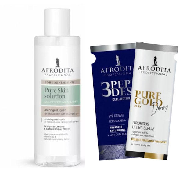 Afrodita Pure Skin Solution Astringent Tonic För Fet Hud + 2 Prover