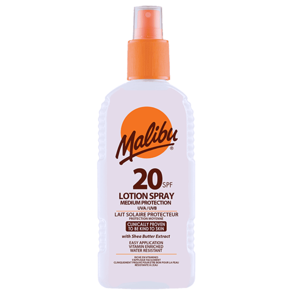 Malibu Spf20 Waterproof Spray 200Ml + After Sun Spray Balm 200Ml
