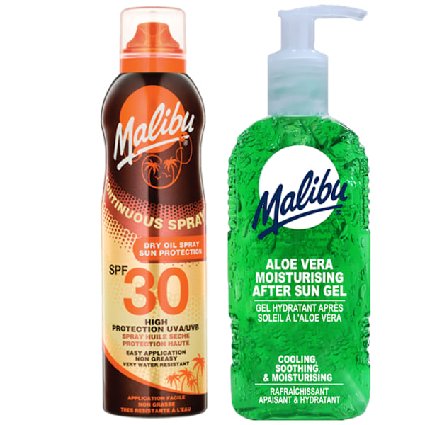 Malibu Spf30 Suojaava Balsami 175 Ml + Aloe After Sun -Geeli 200 Ml
