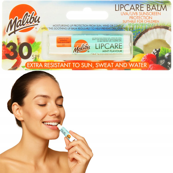 Malibu Minttu Vedeneristävä Huulivoide SPF 30, 4g