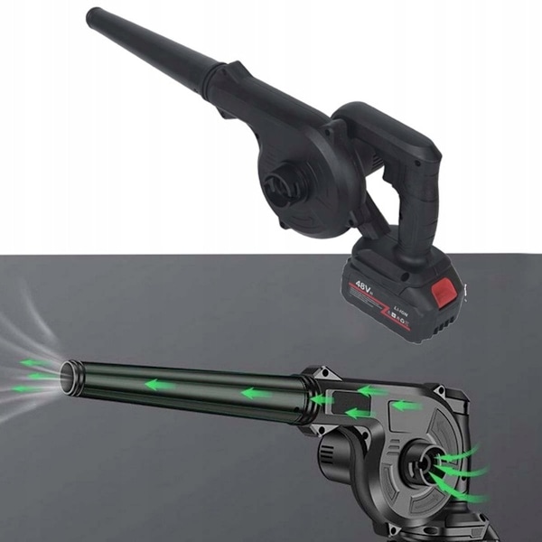 Batteridriven Lövblås Dammsugare 2-I-1 Med Stark Motor Och Ergonomisk Design