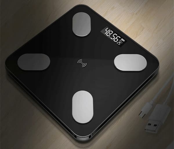 Smart Analytisk Bluetooth Badevægt Sort + Målehane