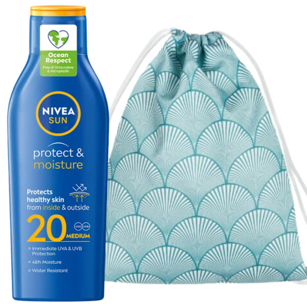 Nivea Protect & Moisture Spf20 Lotion + Strandryggsekk