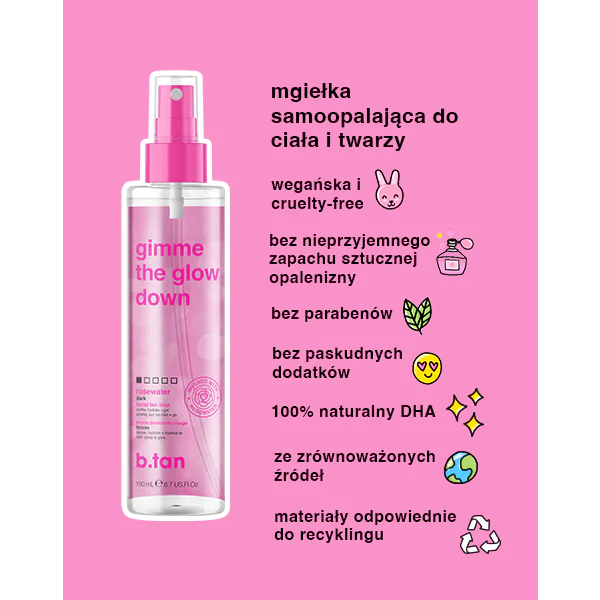 B.tan Gimme The Glow Down Dark Self-Tanning Facial Mist