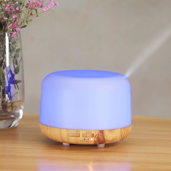 Luftfugter Aroma Diffuser 300ml LED Natlampe 6 Olier Sæt Hjem