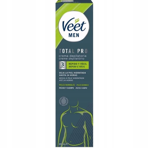 Miesten Tehokas Veet Karvanpoistovoide, Aloe & E-Vitamiini, 200 Ml