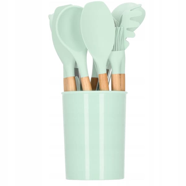 Kökstillbehör Set Köksredskap 12 St. Silikon Bambu Set Matt