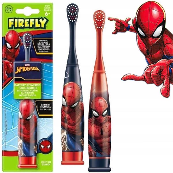 Firefly Spiderman Elektrisk Tandbørste til Børn Bløde Vibrationer 3+