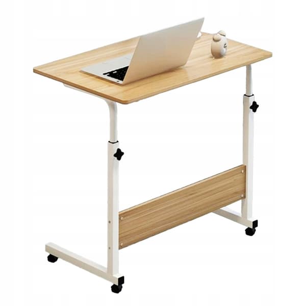 Højdejusterbart Laptopbord På Hjul, 60 X 40 Cm, 71-90 Cm
