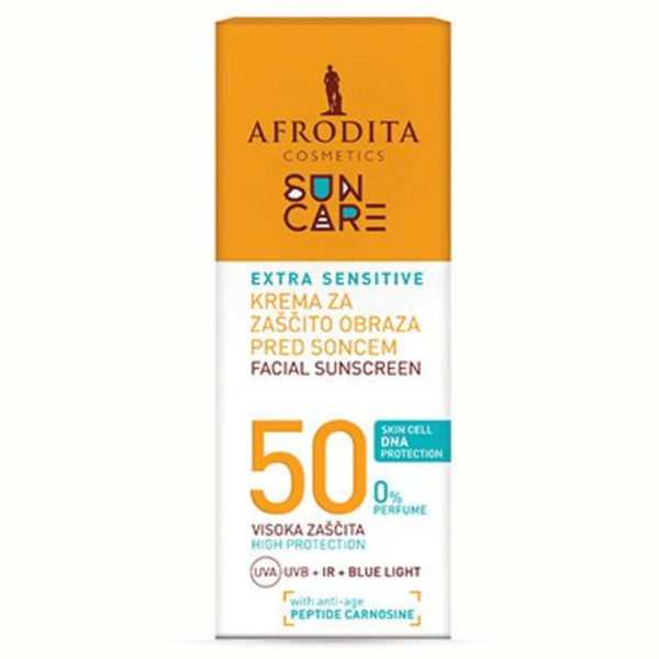 Afrodita Sun Care Extra Sensitive Spf50 Solcreme Ansigtscreme 50Ml