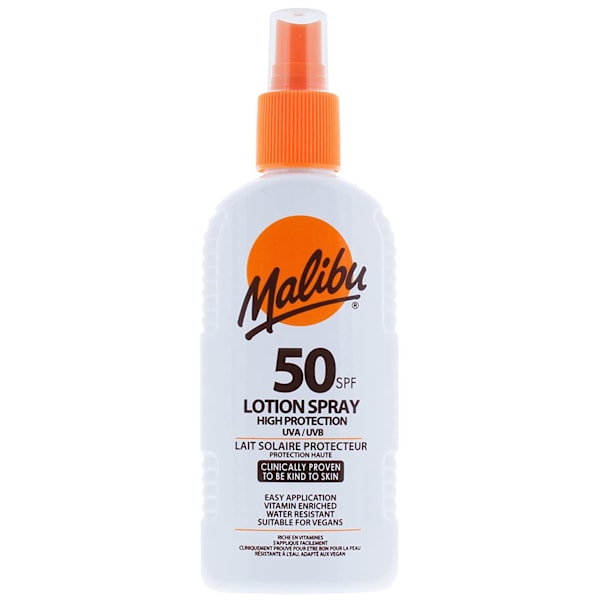 Malibu Spf50 Vanntett Spray 200Ml + After Sun Lotion 200Ml