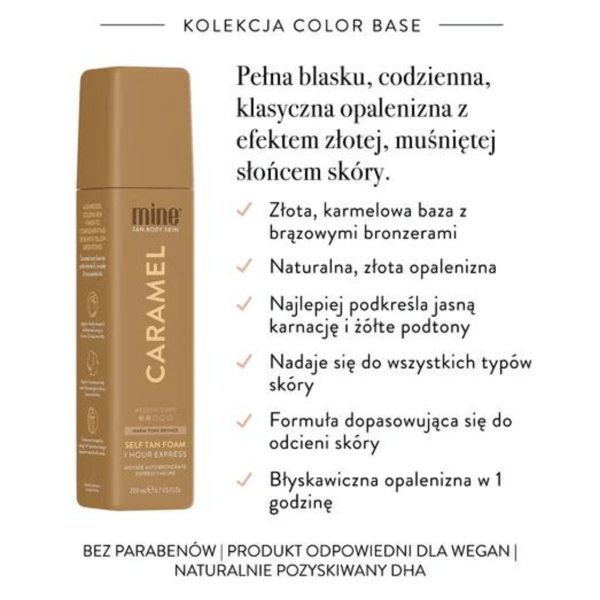 MineTan Caramel Selvbruner Skum 200 ml