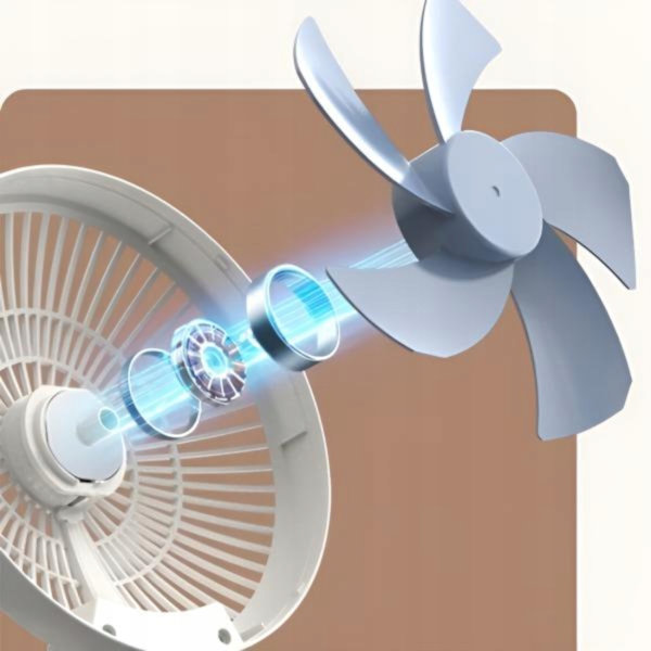 Bærbar Mini Ventilator Aircolio – Stille Og Trådløs, 5 Hastighedsniveauer, Usb-Opladning