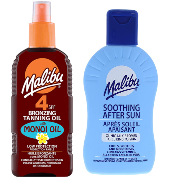Malibu Spf4 Bronzing Oil With Monoi + After Sun Balm 200Ml