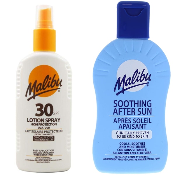 Malibu Spf30 Vandfast Spray 200Ml + After Sun Lotion 200Ml