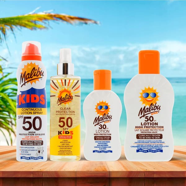 Malibu Lasten Aurinkosuojarulla SPF 50 Voide 50 ml