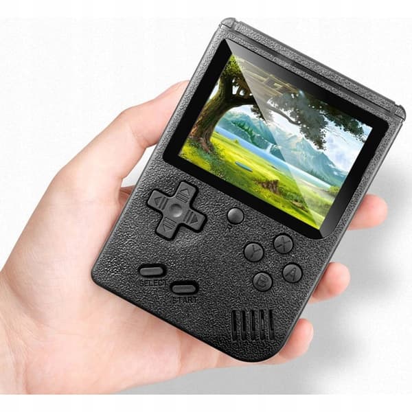 Bærbar Retro Spilkonsol 400 Indbyggede Spil med TV-udgang og Controller