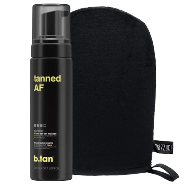B.tan Tanned Af Self-Tanning Foam + Glove