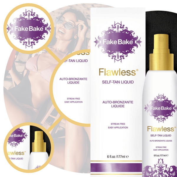 Fake Bake Flawless Itseruskettava Neste + Aplikaattori Käsine - 2 Pullon Setti