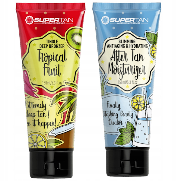 Supertan Tropisk Frukt Tingle Bronser 150Ml + After Sun Balsam 150Ml Sett