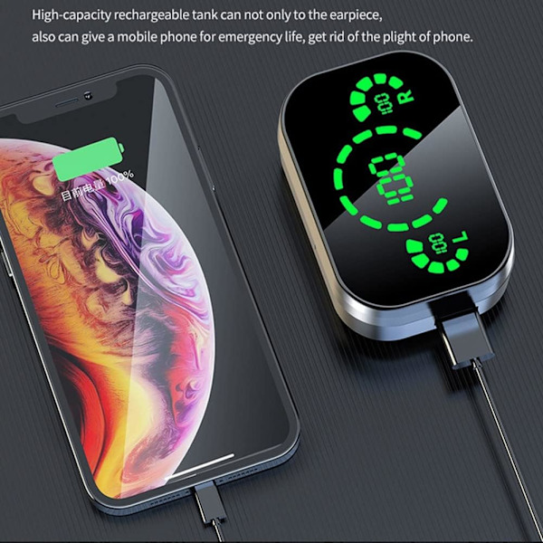 Yd03 Langattomat Bluetooth-Kuulokkeet, Powerbank, Lcd-Näytöt Peilillä