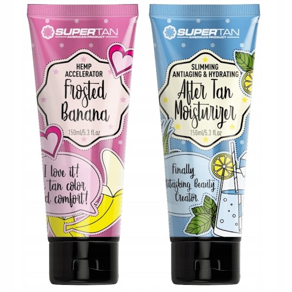 Supertan Frostad Banan Solbränna Accelerator & After Tan Balsam Set 150Ml