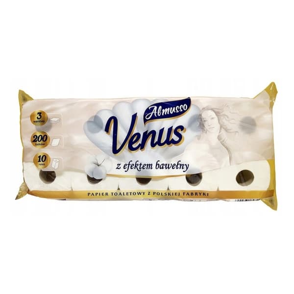 Almusso Venus Toiletpapir, 10 Ruller Á 25 M