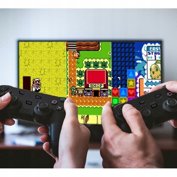 Retro GameStick HDMI TV-konsol 2 trådløse controllere 22073 spil 64GB