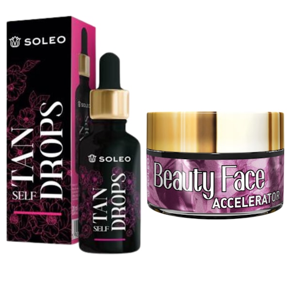 Soleo Self Tanning Drops Beauty Face Drops + Krukke