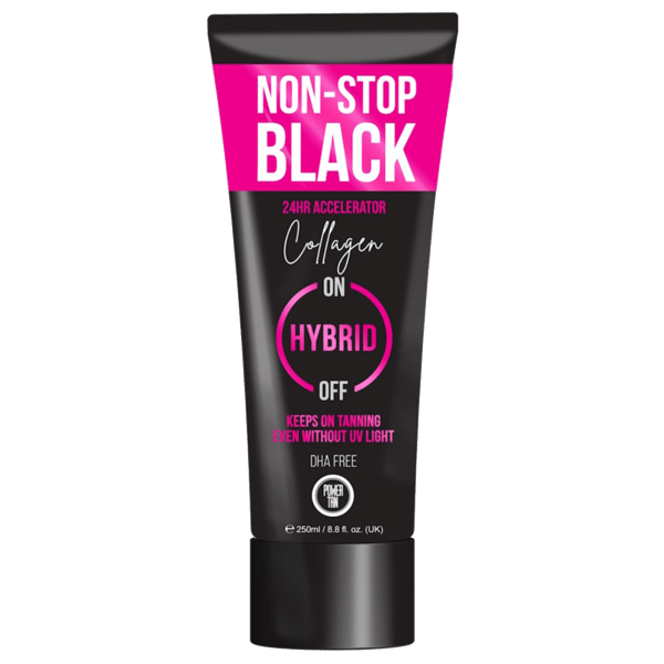 Power Tan Non Stop Black Collagen Accelerator Solbruningsaccelerator 250 Ml