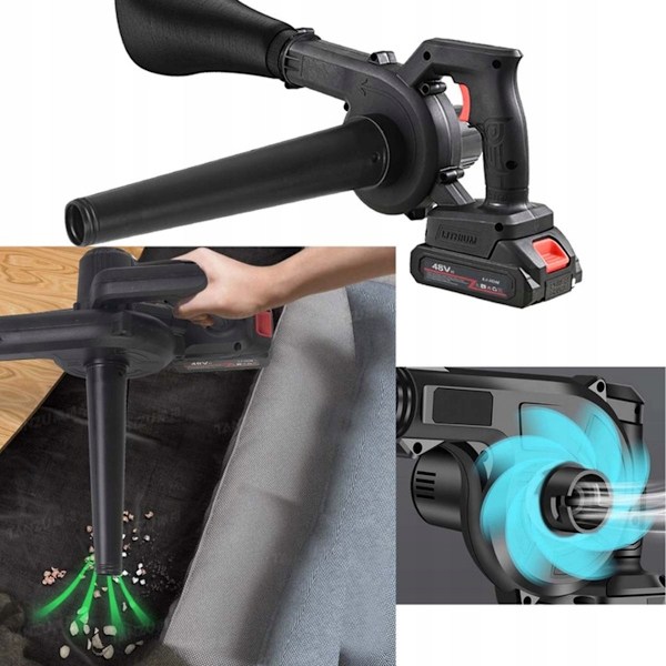 Batteridriven Lövblås Dammsugare 2-I-1 Med Stark Motor Och Ergonomisk Design