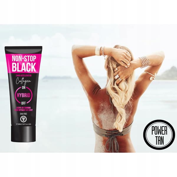 Power Tan Non Stop Black Collagen Kiihdytin Rusketukseen