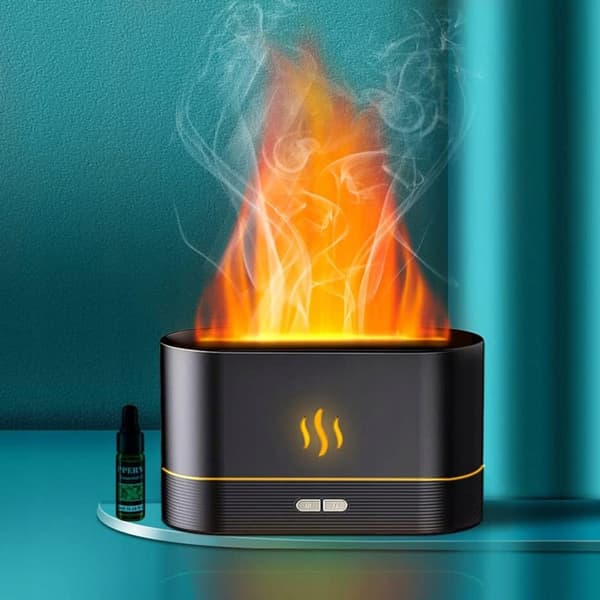 Flammeeffekt Luftfugter Aroma Diffuser USB Stille 180ml