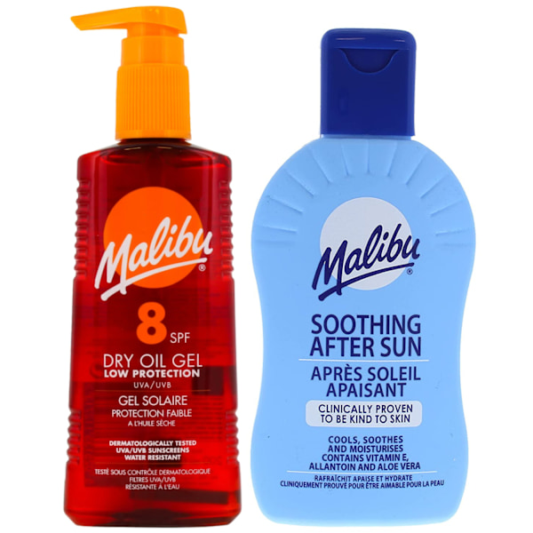 Malibu Spf8 Bronzing Sun Gel 200Ml + After Sun Balm 200Ml