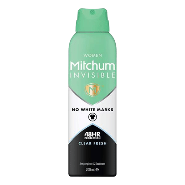 Mitchum Kvinder Usynlig Klar Fresh 48H Antiperspirant Spray 200Ml