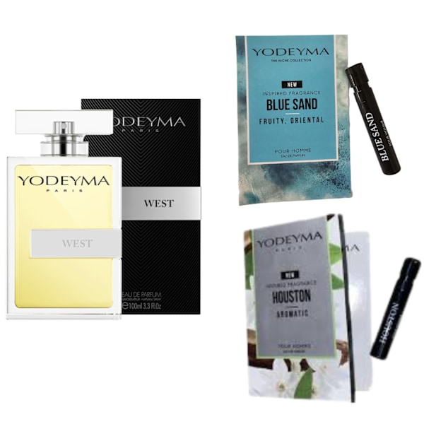 Yodeyma West Eau De Parfum For Men 100Ml + 2 Prøver