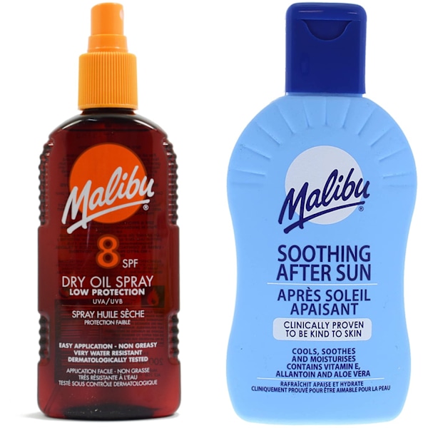 Malibu Spf8 Bronzing Oil 200Ml + After Sun Balm 200Ml