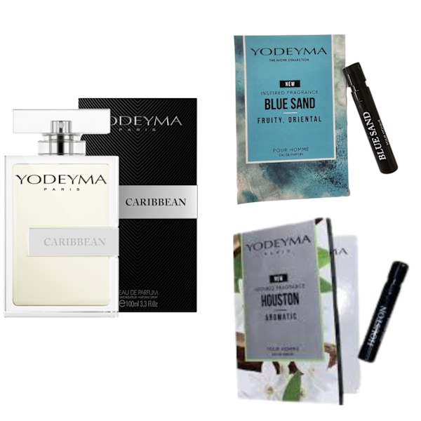 Yodeyma Caribbean Eau De Parfum For Men 100Ml + 2 Prøver