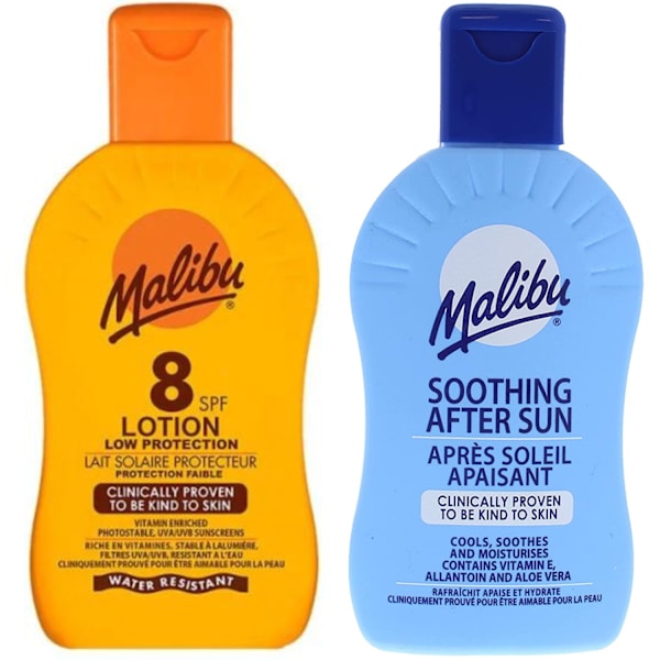 Malibu Spf8 Protective Balm 200Ml + After Sun Balm 200Ml
