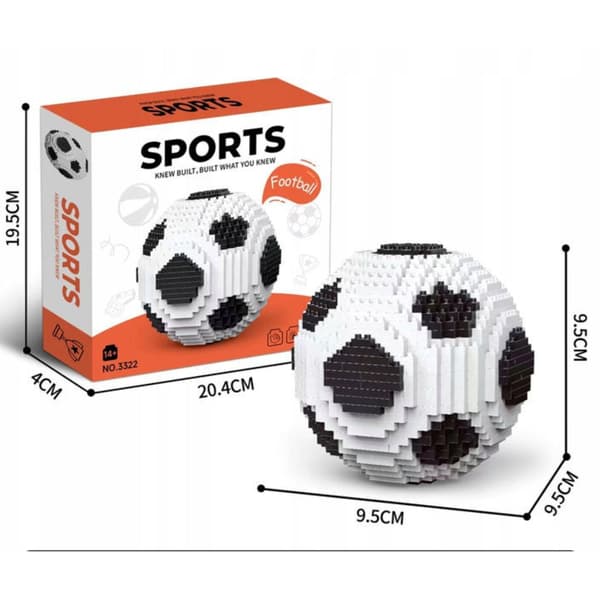 Fotboll Byggblockset Med Armband, 864 Delar