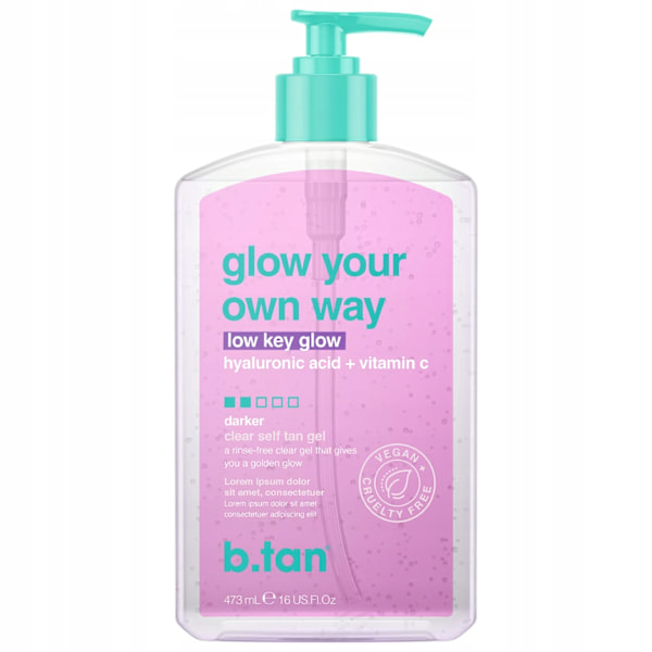 B.tan Glow Your Own Way Low Key Glow Selvbrunende Gel 473Ml