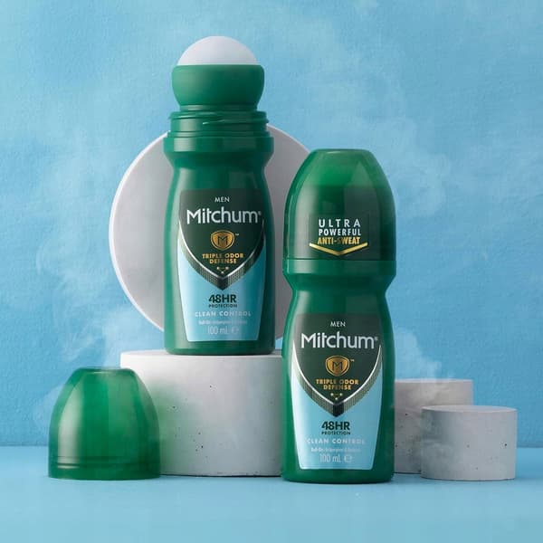 Mitchum Roll-On Antiperspirant Triple Defence Clean Control Herr 100Ml