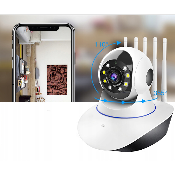 Roterbar Infraröd Kamera Rörelsesensor Wifi Baby Monitor