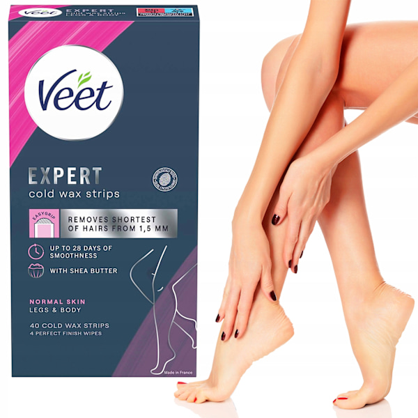 Veet Ekspert Kolde Voksstrips Til Ben - 40 Stk