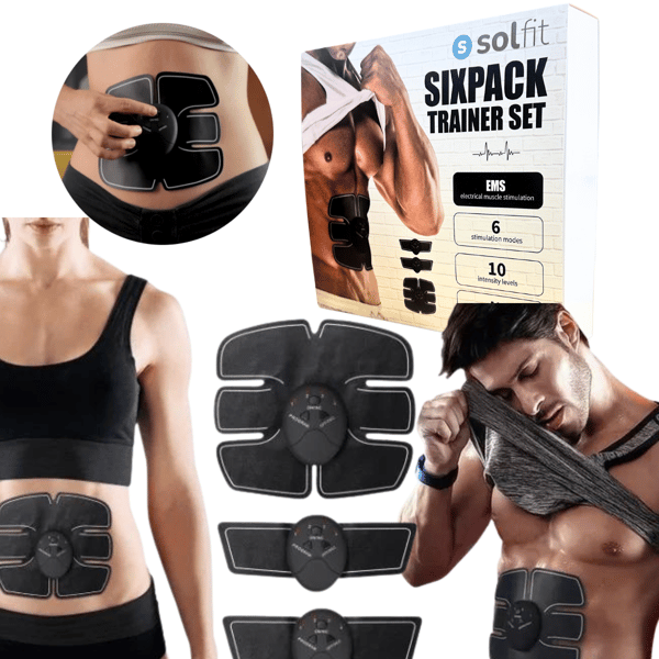 EMS Muskelstimulator Sixpack Sæt Mave Arme Ben Krops Toner