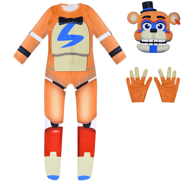 Barn Vuxna Five Nights at Freddy's FNAF Jumpsuit Kostym Party Cosplay Kläder #A 140cm